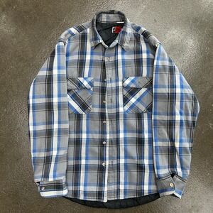 Vintage Private Property Quilted Thermal Lined Size Large Heavyweight Flannel